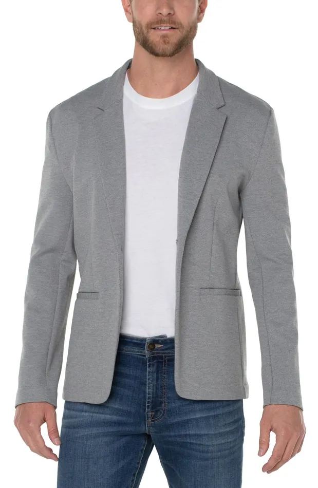 Liverpool Los Angeles Jackets and Blazers MODERN BLAZER Heather Grey 8211 Mens