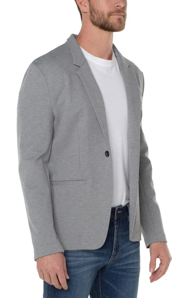 Liverpool Los Angeles Jackets and Blazers MODERN BLAZER Heather Grey 8211 Mens