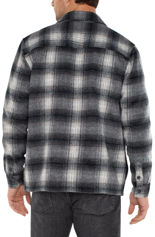 Liverpool Los Angeles Jackets and Blazers SHIRT JACKET Navy Grey Multi 8211 Mens