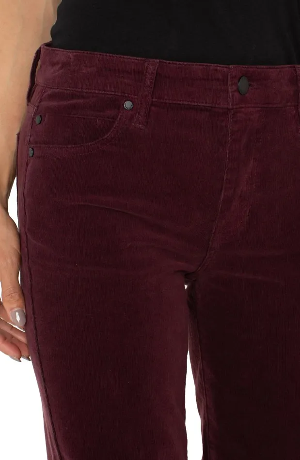 Liverpool Los Angeles Jeans MARLEY GIRLFRIEND CUFFED CORDUROY Blackberry 8211 Womens