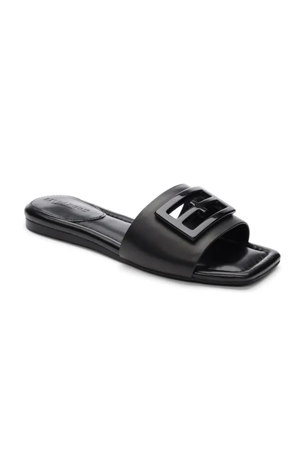Liverpool Los Angeles Sandals DUNBAR LOGO MEDALLION SANDALS Black 8211 Womens