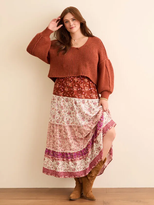 Liviny Printed Maxi Skirt Rustmulti Women Altar039d State Bottoms
