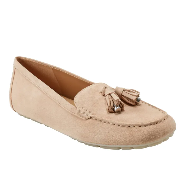 Loafers and Flats Women Layney Casual Tassle Loafer Natural Suede Marc Fisher