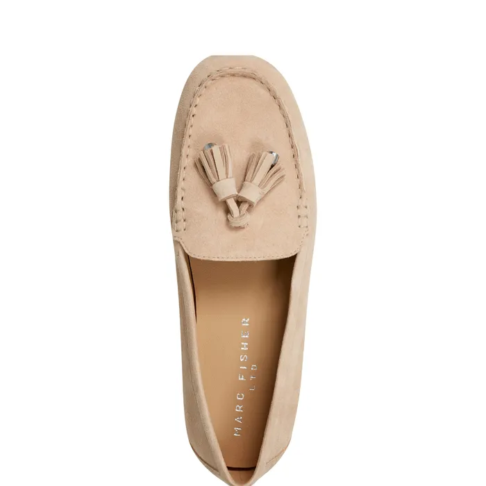 Loafers and Flats Women Layney Casual Tassle Loafer Natural Suede Marc Fisher