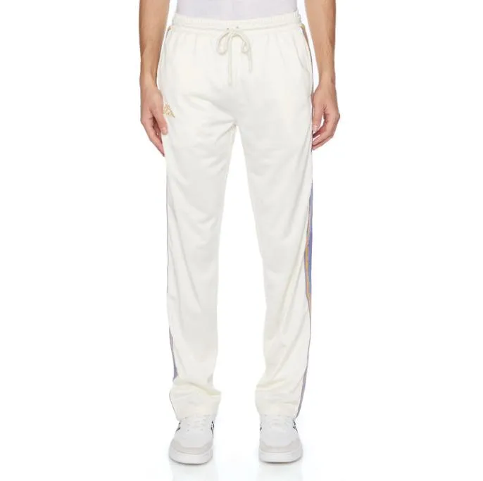 Logo Tape Stream Trackpants 8211 White Beige Men Kappa Matching Sets