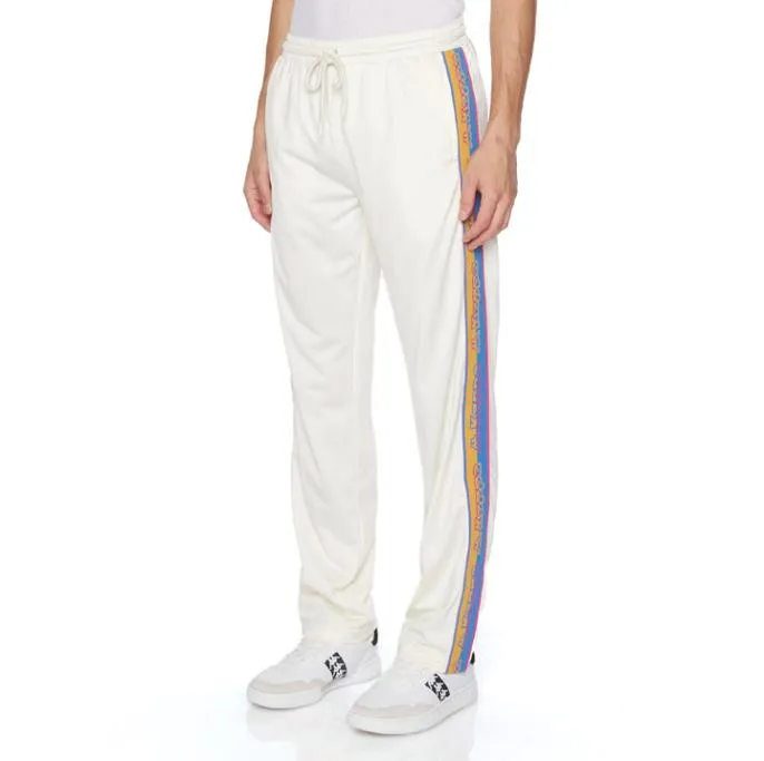 Logo Tape Stream Trackpants 8211 White Beige Men Kappa Matching Sets