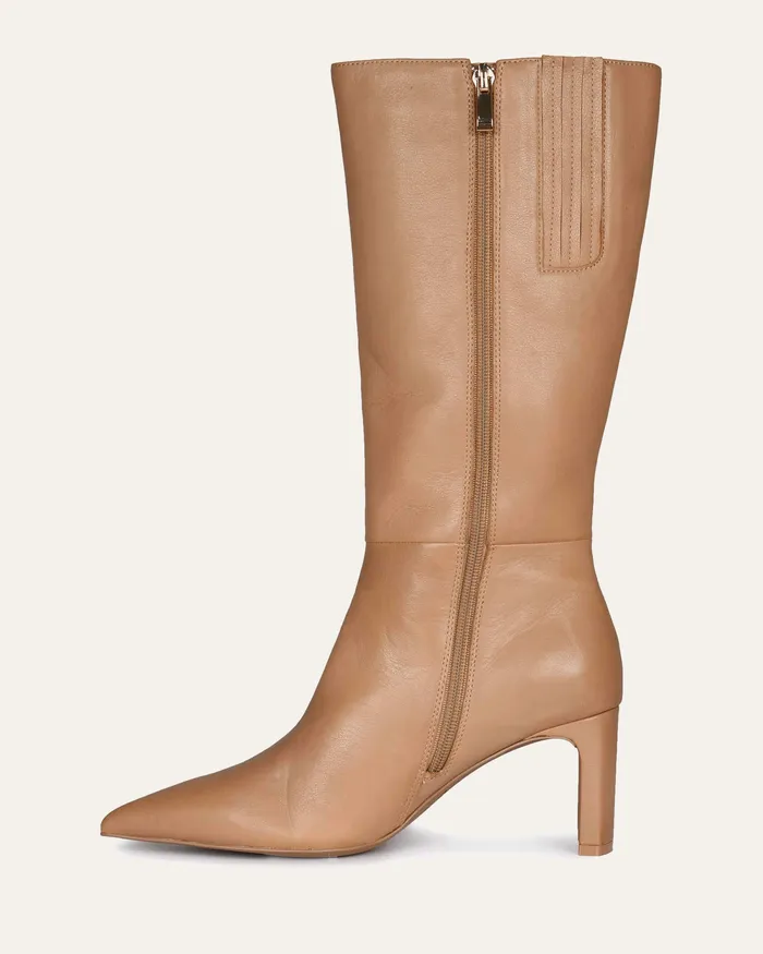 LONG BOOTS jomercer Women Pixie calf boots beige leather LONG BOOTS jomercer Women Pixie calf boots beige leather