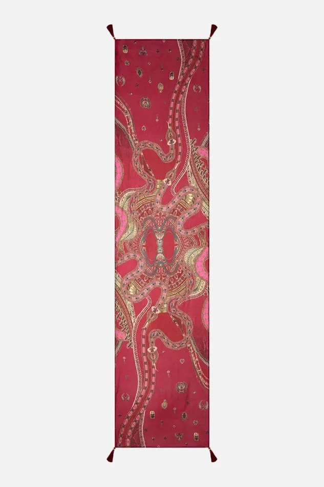 LONG SCARF KISSED BY A COBRA Kissed By A Cobra WomensMens Camilla Scarves