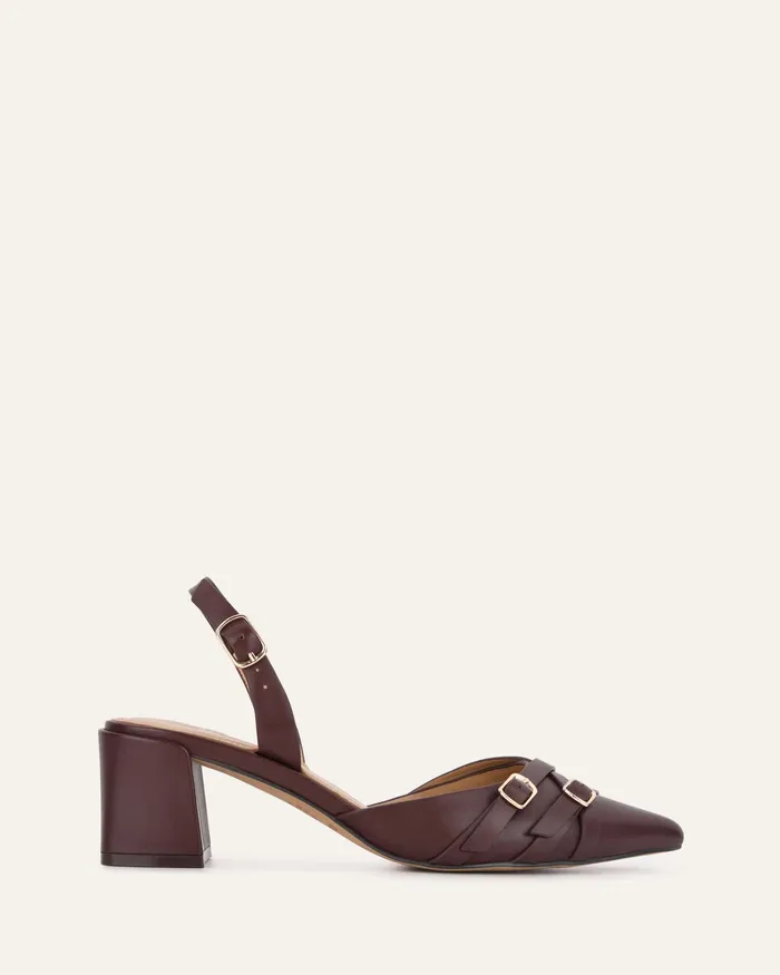 LOW HEELS jomercer Women Coby low heels cocoa brown leather