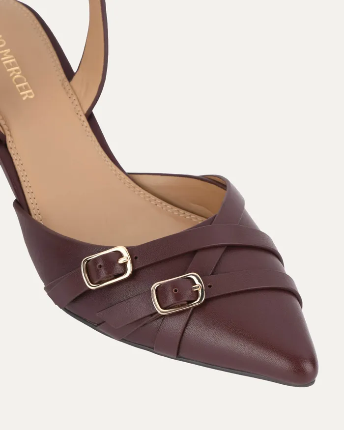 LOW HEELS jomercer Women Coby low heels cocoa brown leather LOW HEELS jomercer Women Coby low heels cocoa brown leather