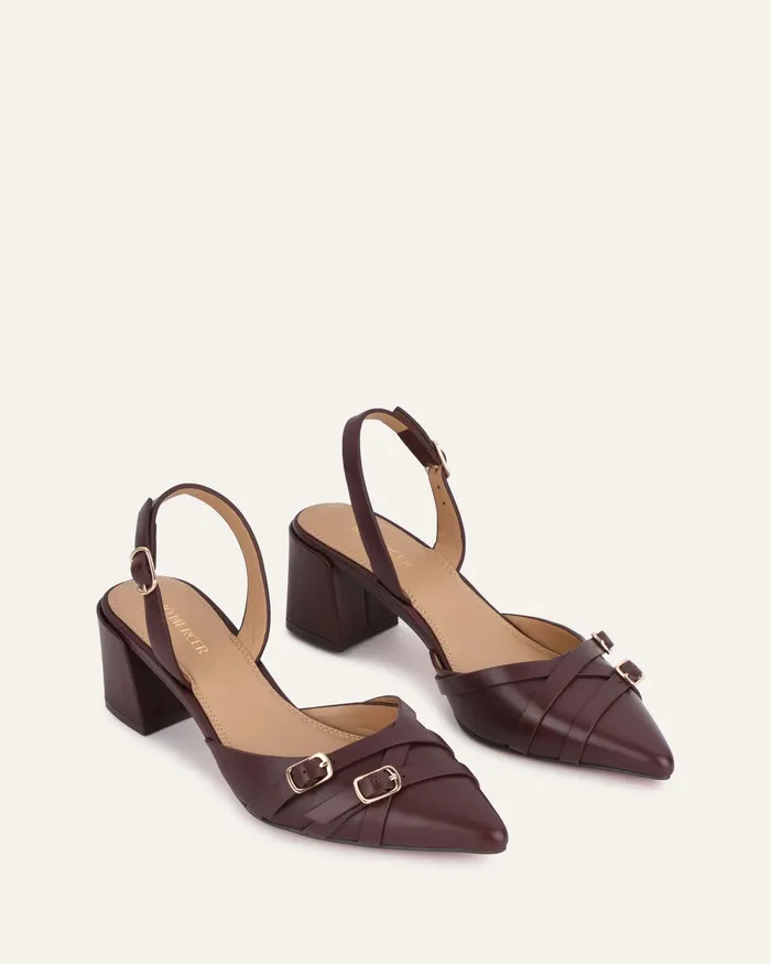 LOW HEELS jomercer Women Coby low heels cocoa brown leather LOW HEELS jomercer Women Coby low heels cocoa brown leather