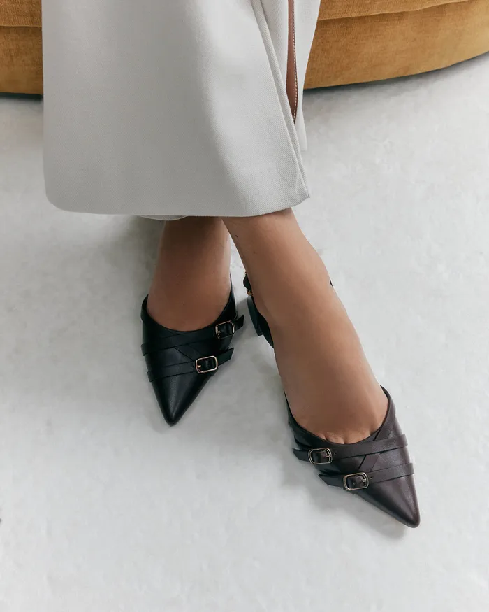 LOW HEELS jomercer Women Coby low heels cocoa brown leather LOW HEELS jomercer Women Coby low heels cocoa brown leather