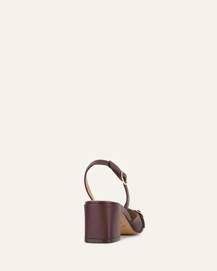 LOW HEELS jomercer Women Coby low heels cocoa brown leather LOW HEELS jomercer Women Coby low heels cocoa brown leather