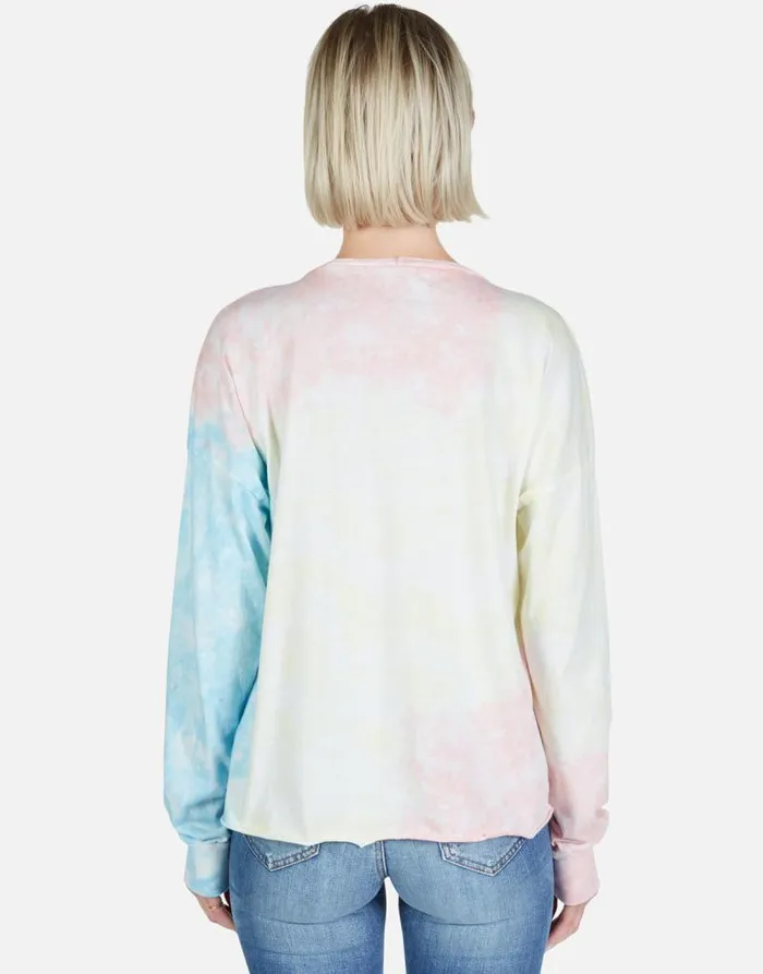 Luella Lightning Star Eye Pastel Tie Dye Women Lauren Moshi Long Sleeve