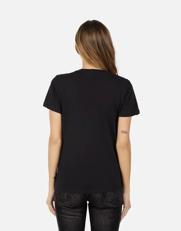 Magda Scattered Lips Black Women Lauren Moshi Short Sleeve