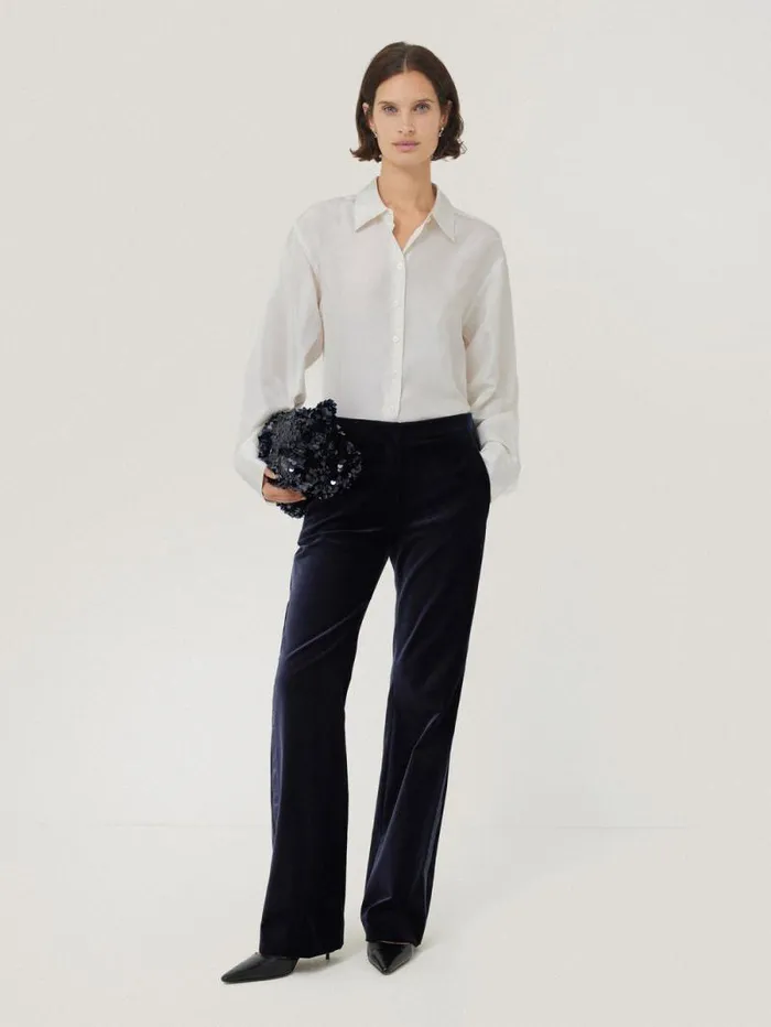 Mason Velvet Trouser Navy Women Jigsaw Coords