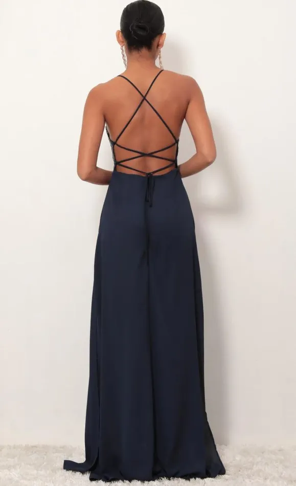 Matte Navy Sequin Maxi Dress Matte Navy Sequin Maxi Dress Women LUCY IN THE SKY Maxi Dresses Matte Navy Sequin Maxi Dress Matte Navy Sequin Maxi Dress Women LUCY IN THE SKY Maxi Dresses