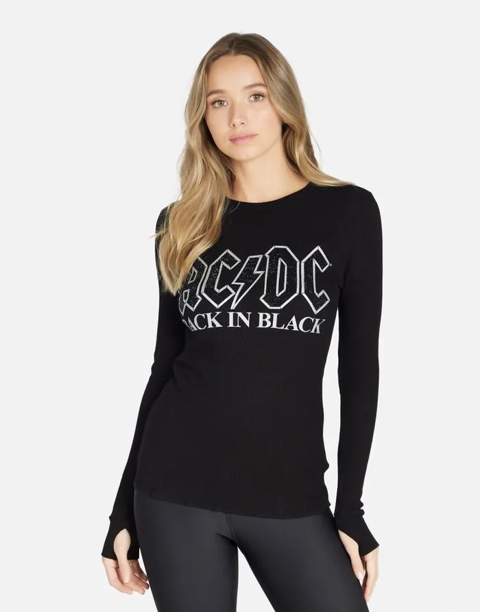 McKinley ACDC Crystals Black Women Lauren Moshi Long Sleeve