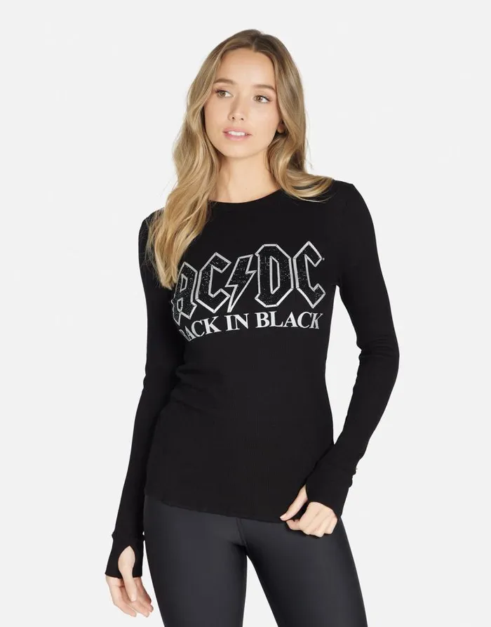 McKinley ACDC Crystals Black Women Lauren Moshi Long Sleeve