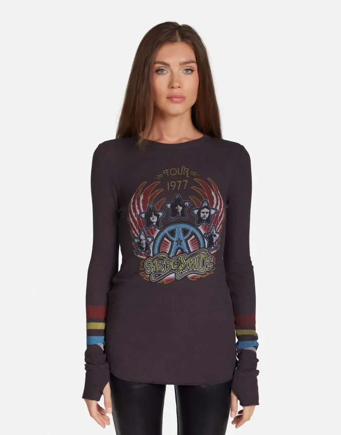 McKinley Aerosmith Tour Onyx Women Lauren Moshi Long Sleeve