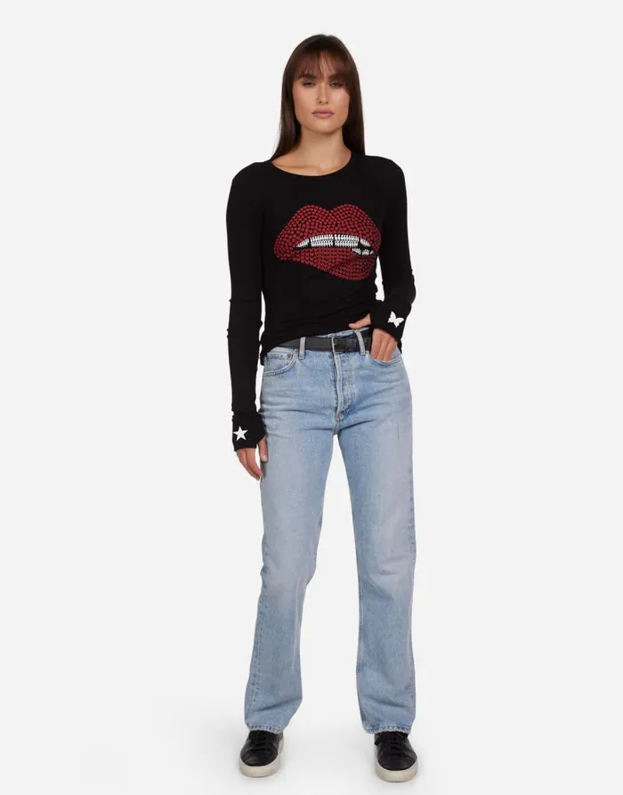 McKinley Elements Biting Lip Black Women Lauren Moshi Long Sleeve
