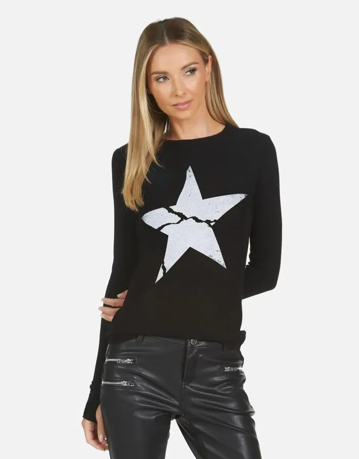 McKinley X Cracked Star Black Women Lauren Moshi Long Sleeve