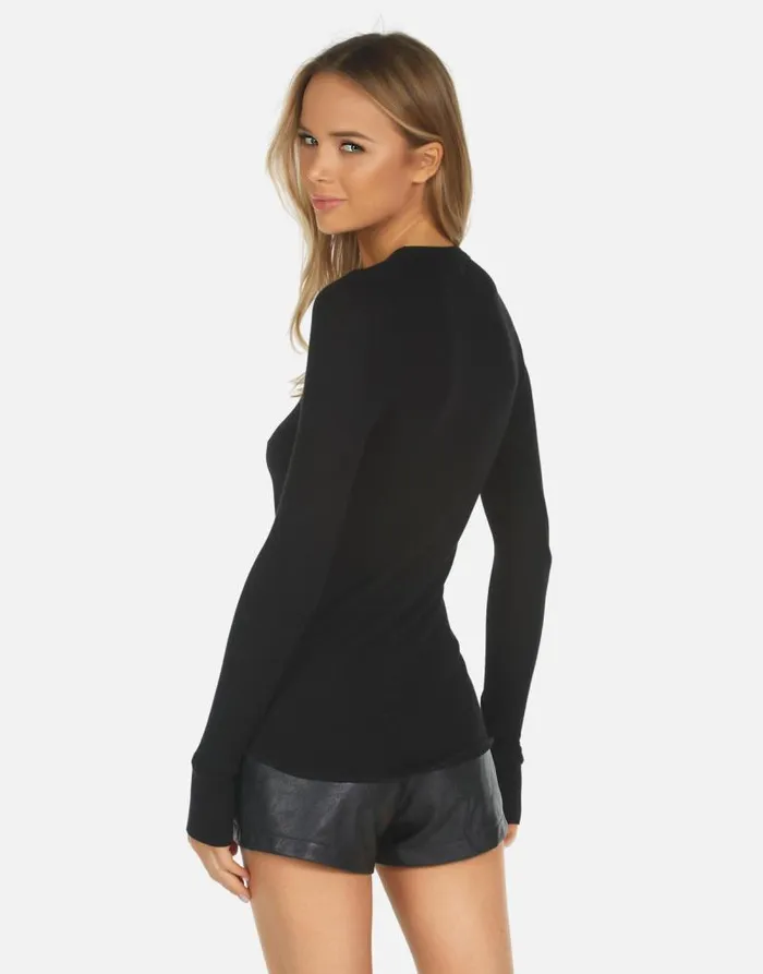 McKinley X Text Happy Face Black Women Lauren Moshi Long Sleeve