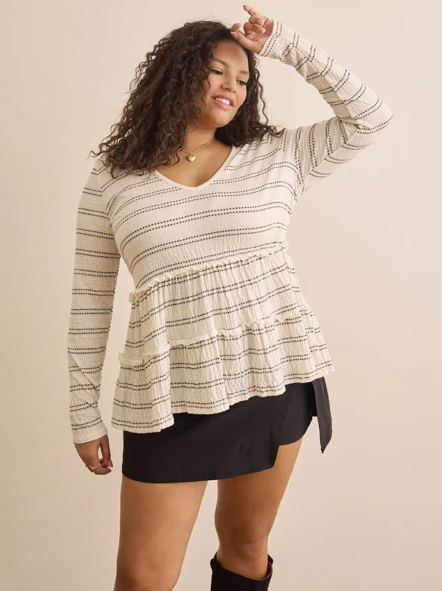 Melody Tunic Top Whiteblack Women Altar039d State Tops