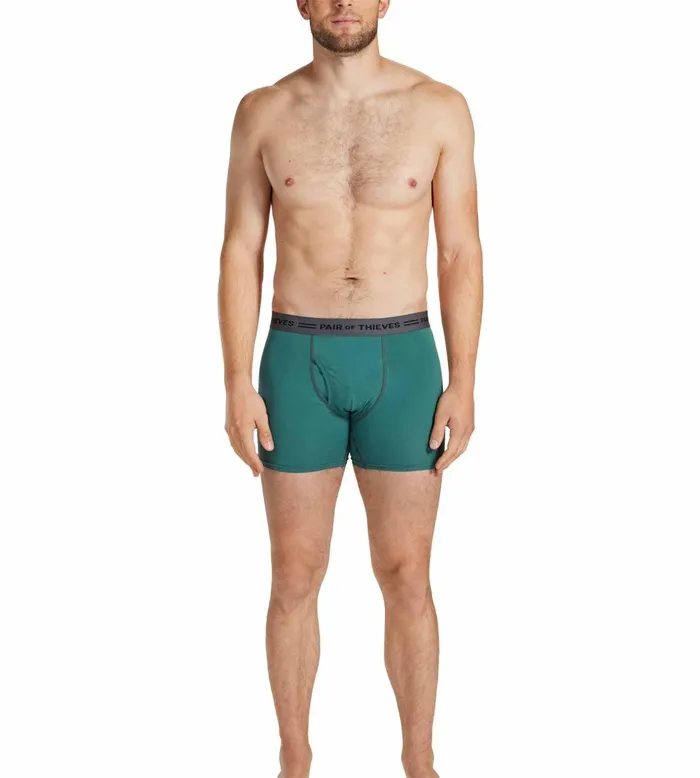 Men 4 Way Stetch Every Day Kit Cotton Stretch Boxer Briefs Green Underwear 3 Pack Pair Of Thieves Boxer Briefs