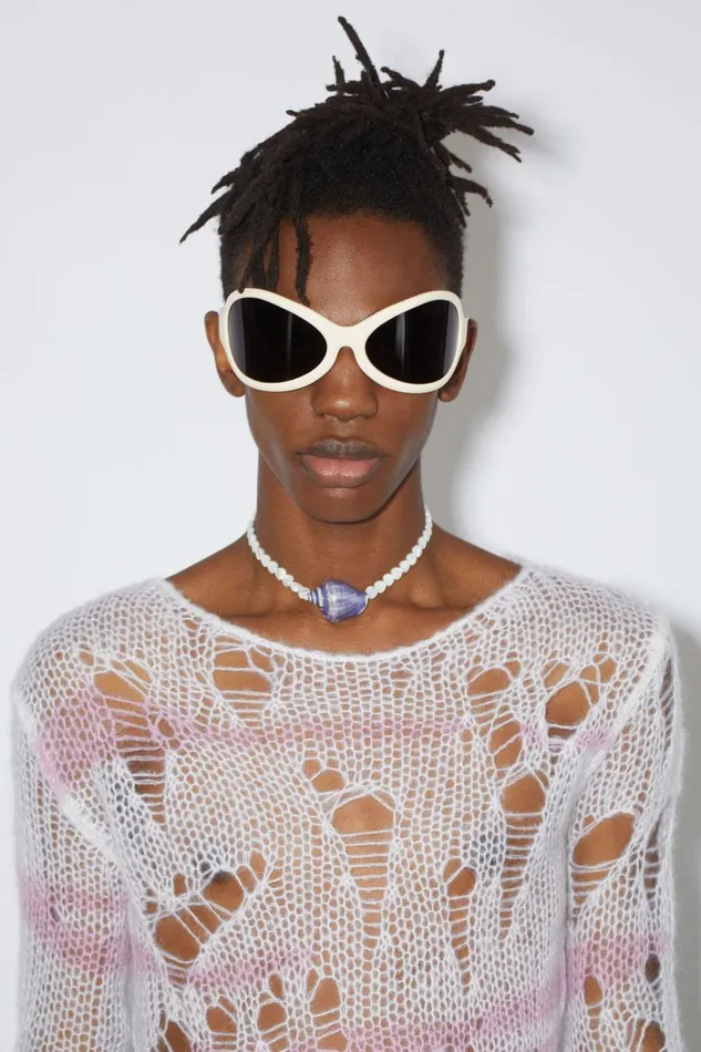 Men Acetate Sunglasses Blackwhite Acne Studios Eyewear
