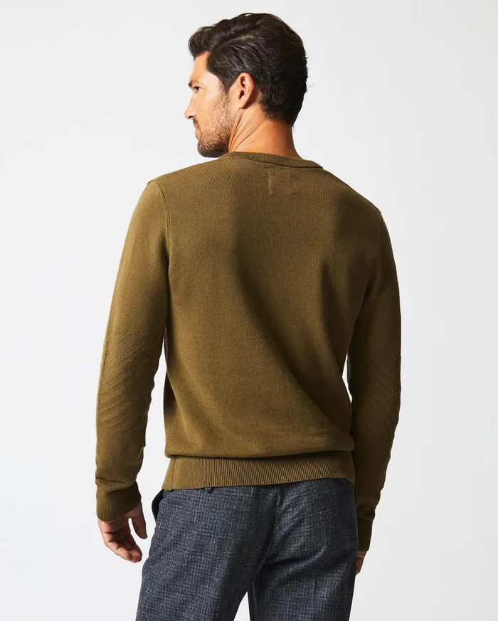 Men American V Neck Sweater Olive Billy Reid Sweaters and Sweatshirts
