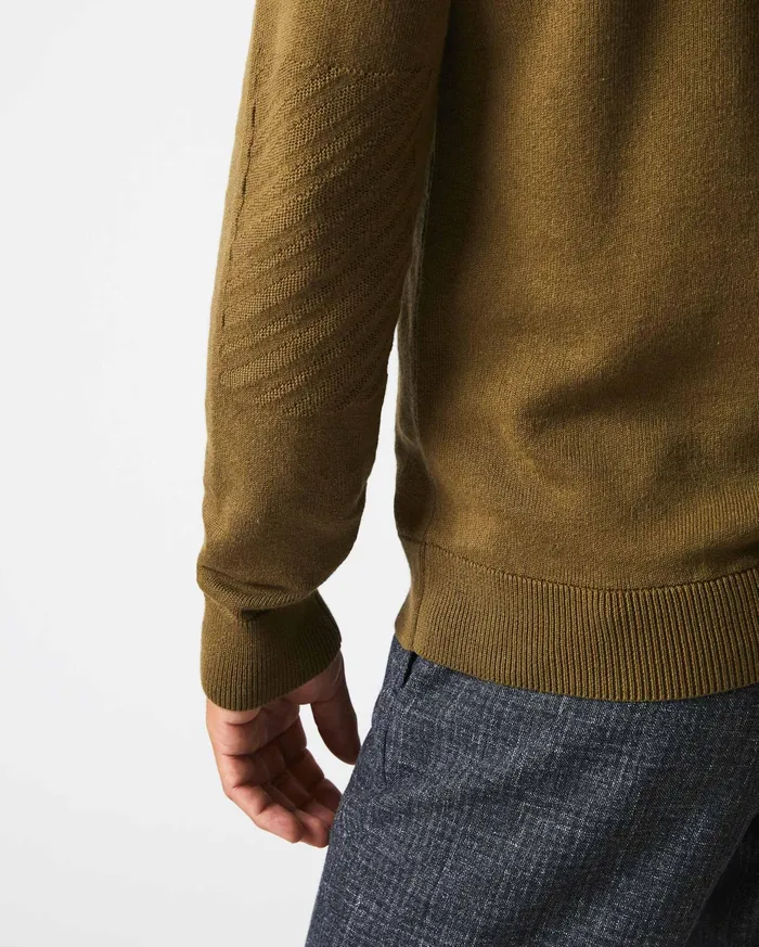 Men American V Neck Sweater Olive Billy Reid Sweaters and Sweatshirts