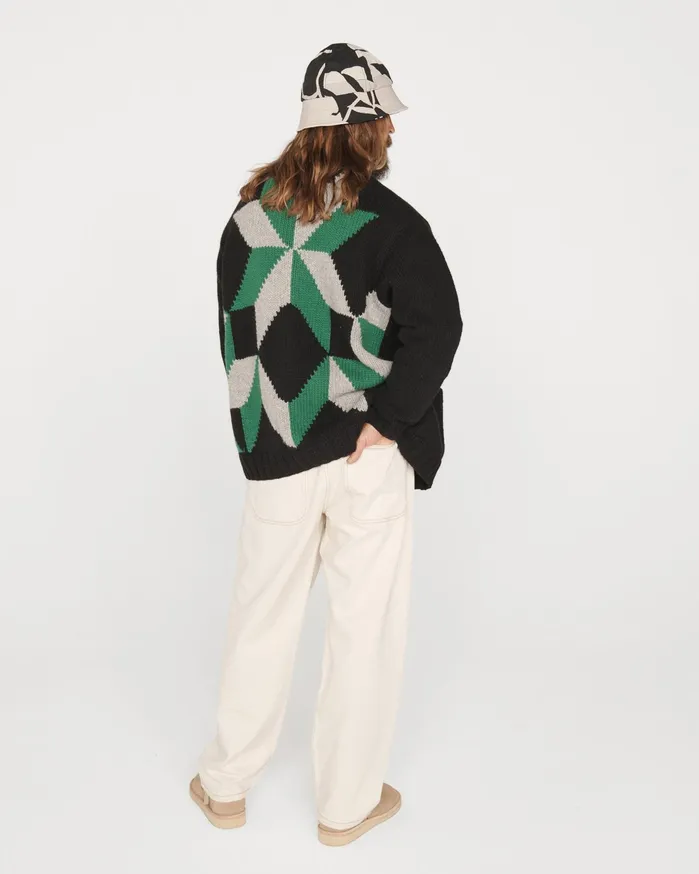 Men Appalachian Cardigan Black YMC Knitwear