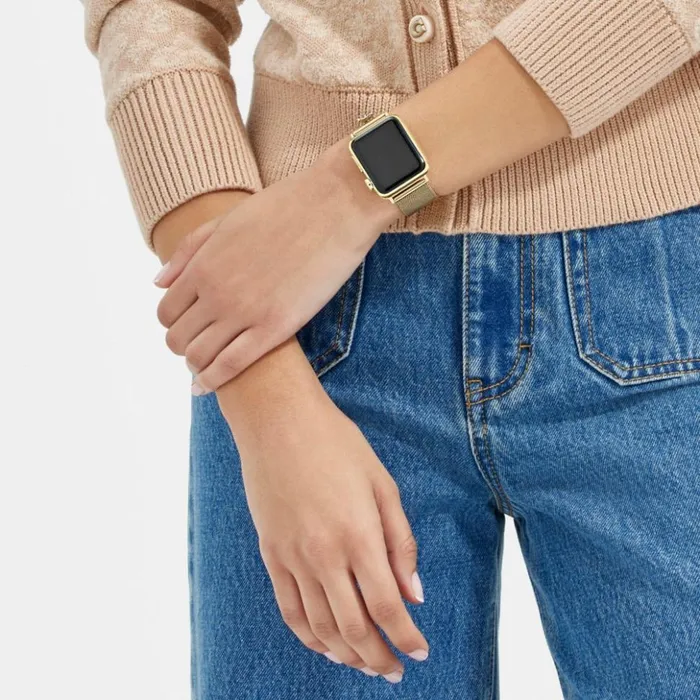 Men Apple Watch Strap 38 Mm 40 Mm And 41 Mm Gold Coach Watches