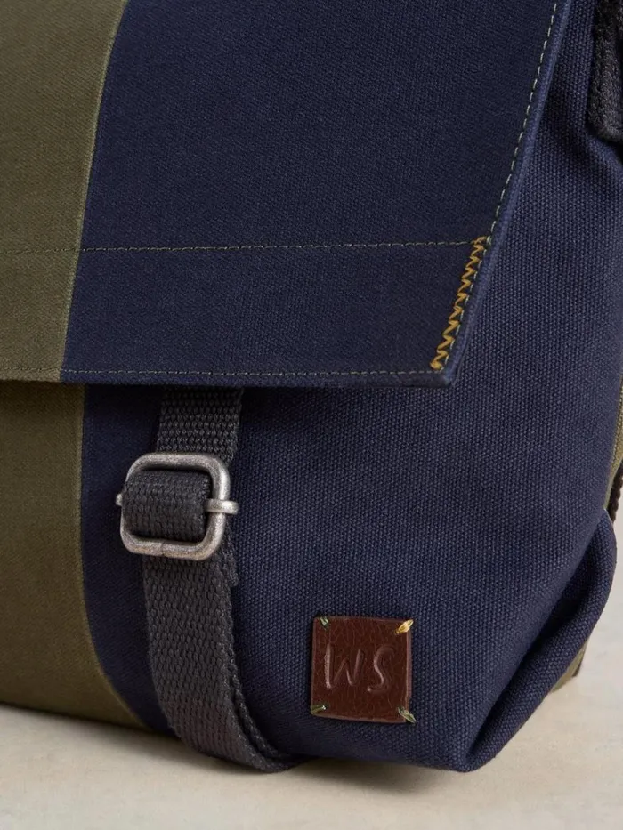 Men BAGS White Stuff Teddy Canvas Messenger Bag Green Multi Men BAGS White Stuff Teddy Canvas Messenger Bag Green Multi
