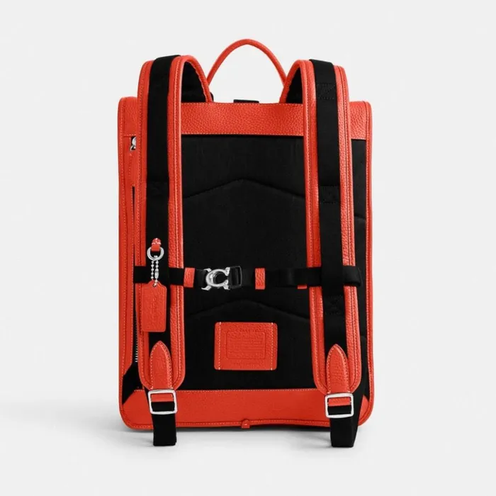 Men Beck Roll Top Backpack Sun Orange Coach Backpacks