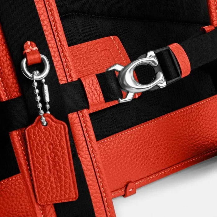 Men Beck Roll Top Backpack Sun Orange Coach Backpacks