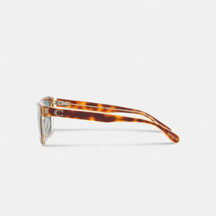 Men Beveled Signature Square Sunglasses Tortoiseblue Coach Sunglasses
