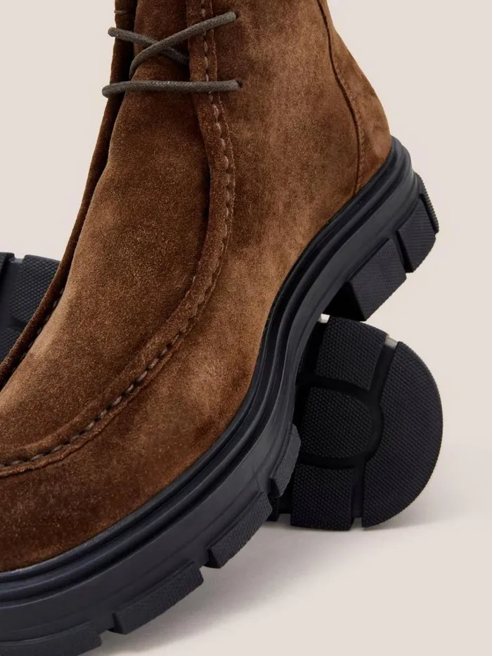 Men BOOTS White Stuff Suede Wallaby Boot Dark Brown Men BOOTS White Stuff Suede Wallaby Boot Dark Brown
