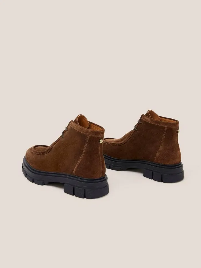 Men BOOTS White Stuff Suede Wallaby Boot Dark Brown Men BOOTS White Stuff Suede Wallaby Boot Dark Brown