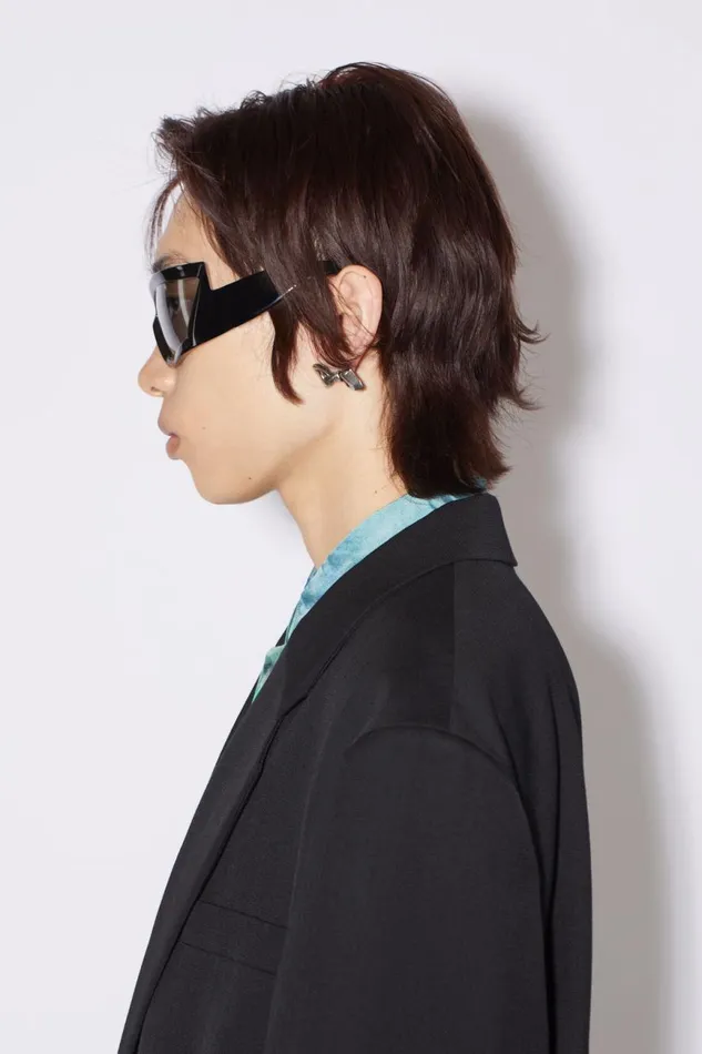 Men Bow Earrings Antique Silver Acne Studios Jewellery