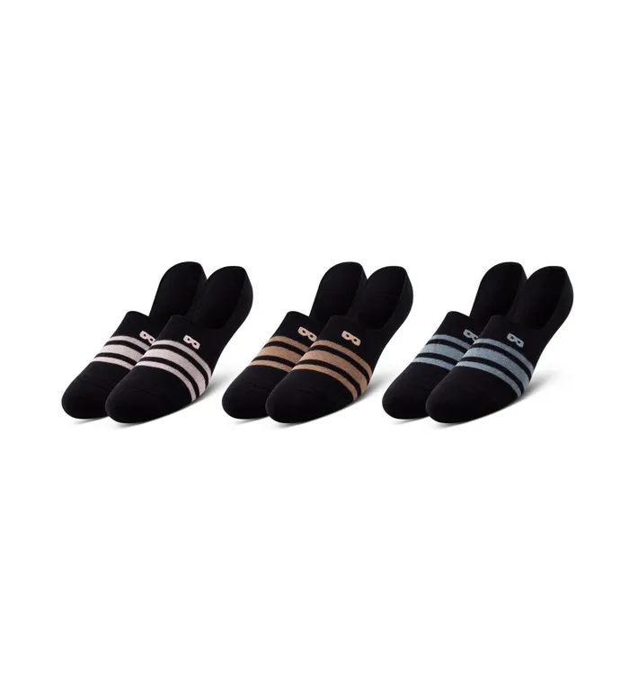 Men Bowo Cushion No Show Assorted Socks 3 Pack 1055879999 Pair Of Thieves No Show