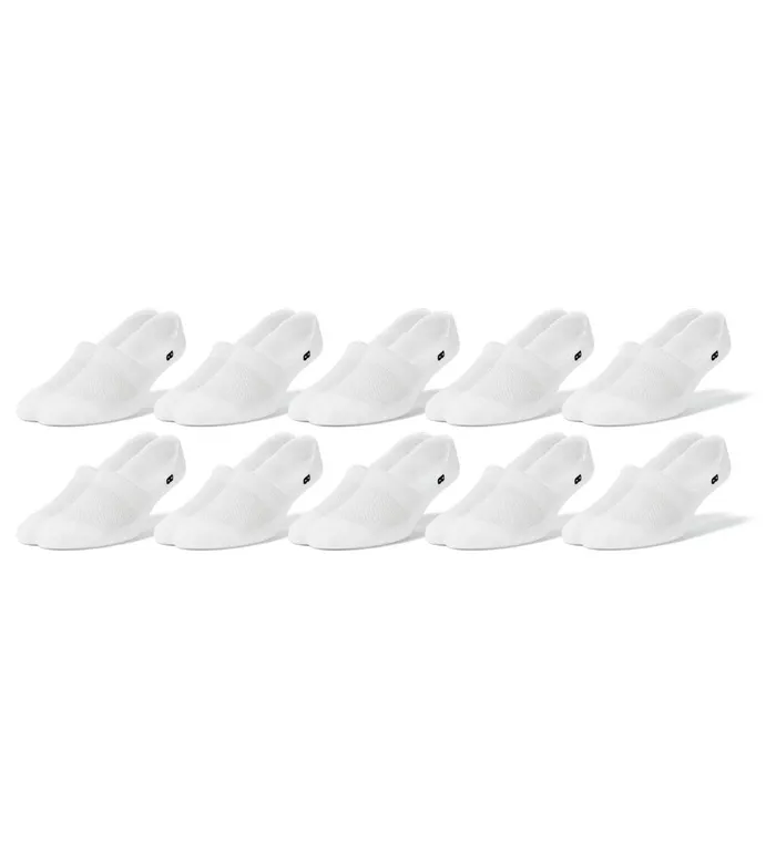 Men Bowo Cushion No Show White Black Socks 10 Pack Pair Of Thieves No Show