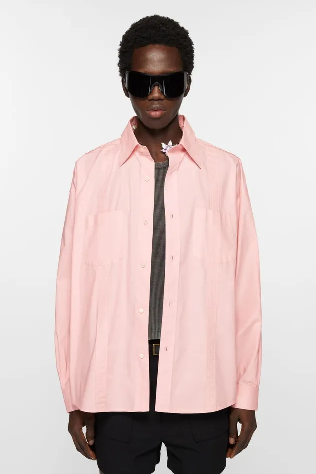 Men Buttonup Shirt Pink Acne Studios Shirts