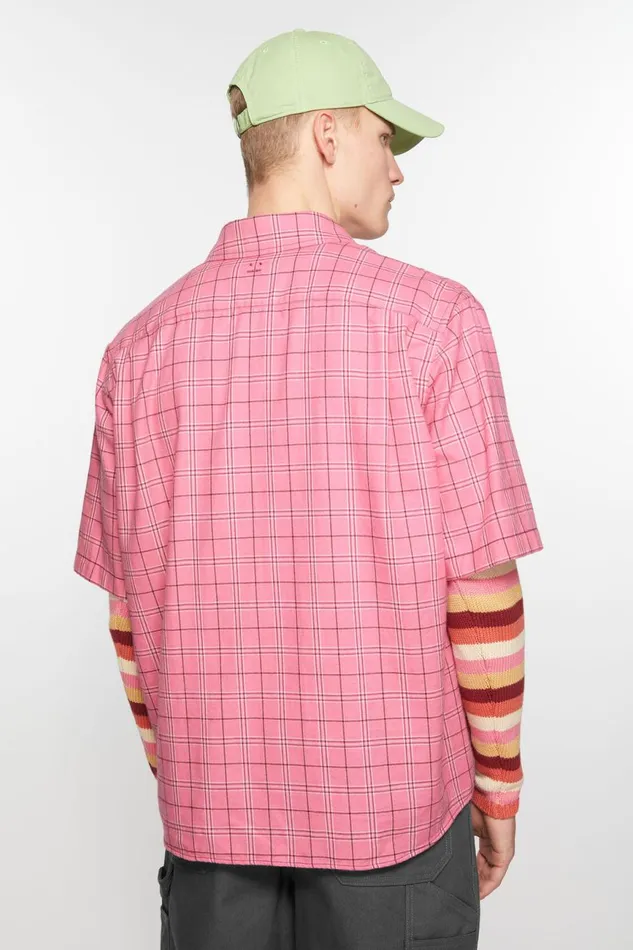 Men Buttonup Shirt Tango Pink Acne Studios Shirts