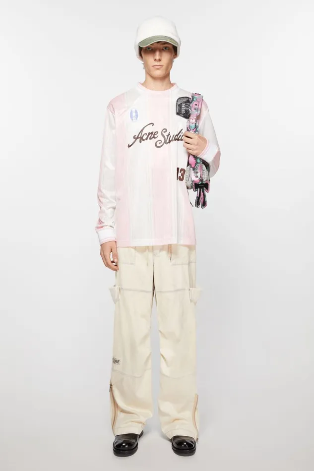 Men Cargo Trousers Beige Acne Studios Trousers