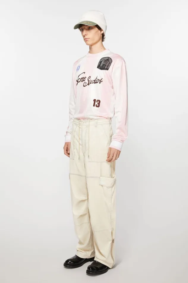 Men Cargo Trousers Beige Acne Studios Trousers
