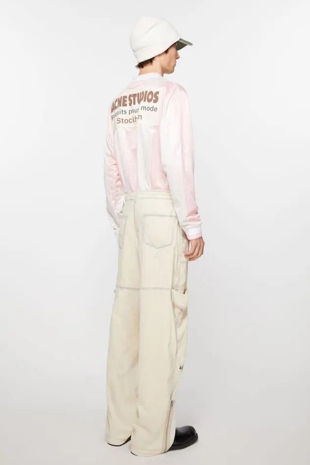 Men Cargo Trousers Beige Acne Studios Trousers