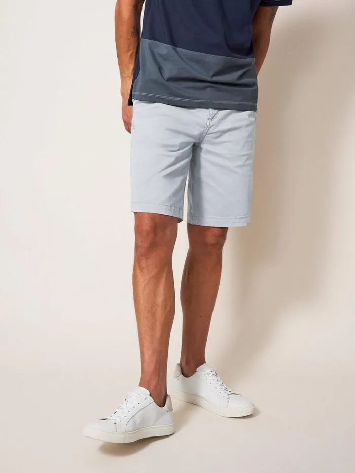Men CHINOS White Stuff Sutton Organic Chino Short Light Grey