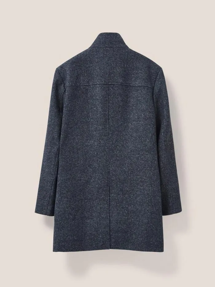 Men COATS and JACKETS White Stuff Horsholm Wool Funnel Coat Charcoal Grey Men COATS and JACKETS White Stuff Horsholm Wool Funnel Coat Charcoal Grey